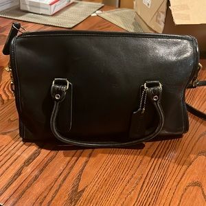 Vintage Black Coach Doctor Bag
